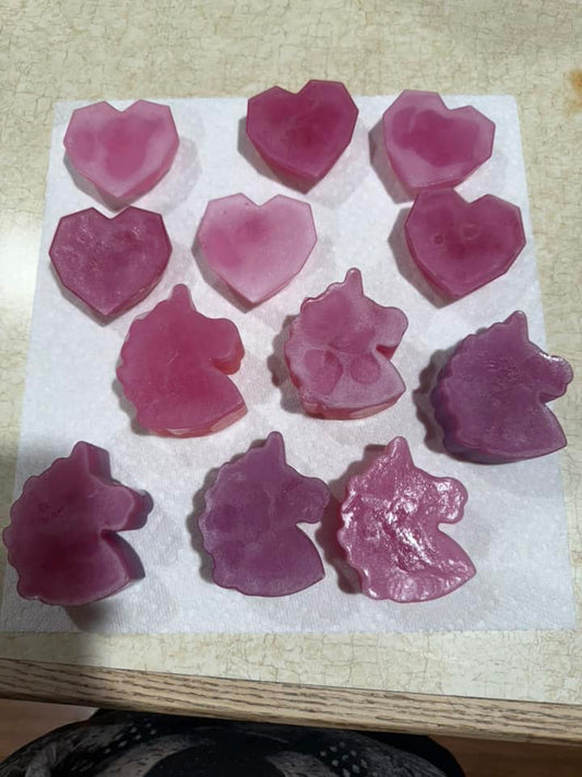 Unicorn and Heart Soaps